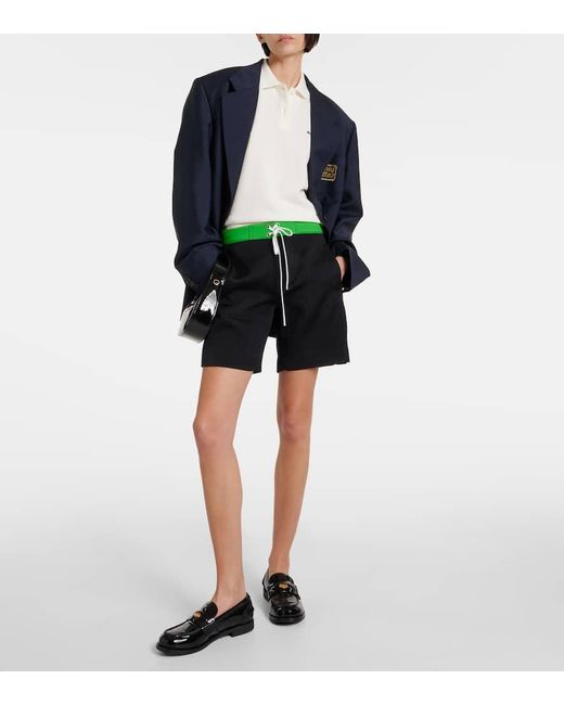 Miu Miu White Logo Cotton Pique Polo Shirt