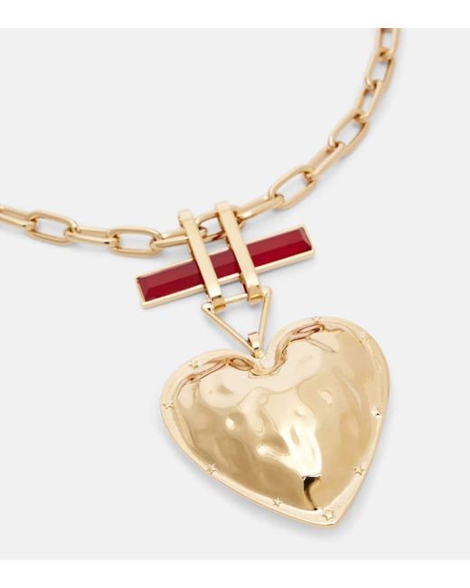 LaDoubleJ Metallic Beating Pendant Necklace