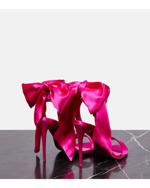 Christian Louboutin Pink Sandale Du Desert 100 Satin Sandals