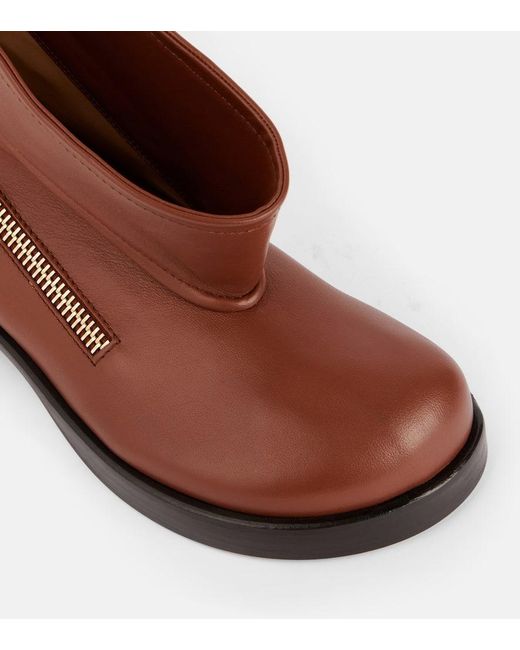J.W. Anderson Brown Leather Biker Boots