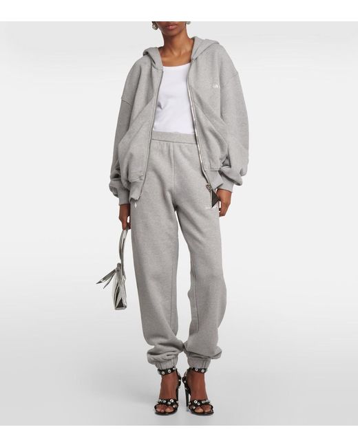 The Attico Gray Penny Cotton Jersey Sweatpants