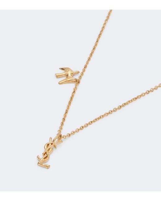 Collier Cassandre Saint Laurent en coloris White