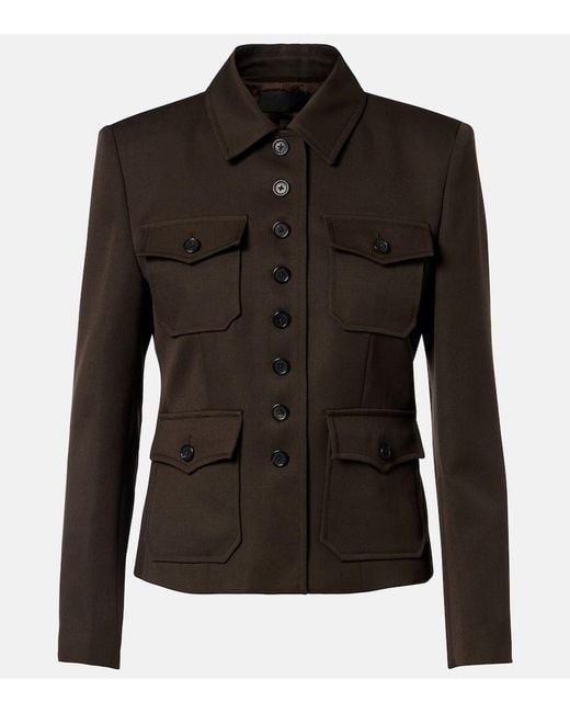 Nili Lotan Black Jamison Virgin Wool Jacket