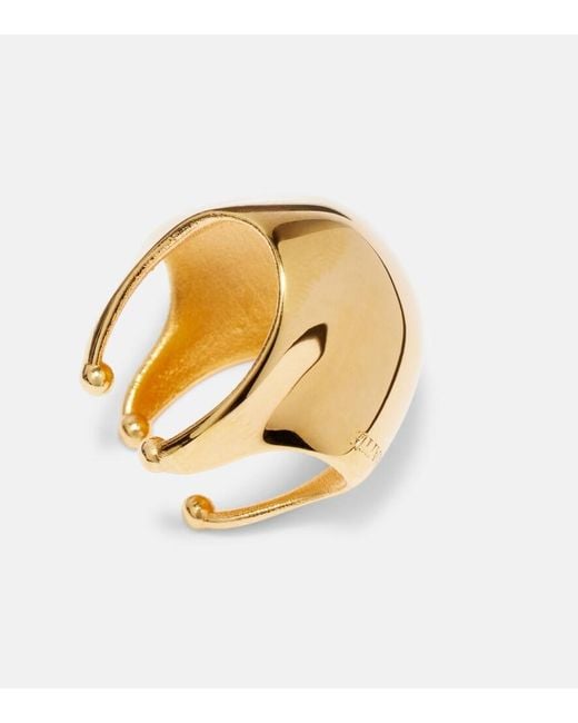Khaite Metallic Lotus 18Kt-Plated Ear Cuff
