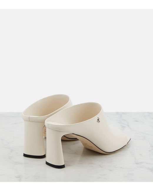 Jimmy Choo Natural Kinley Leather Mules
