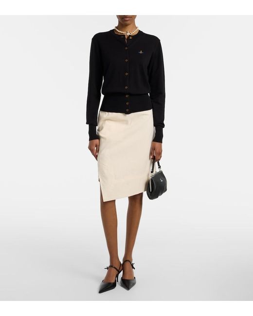 Vivienne Westwood Black Bea Cotton And Cashmere Cardigan