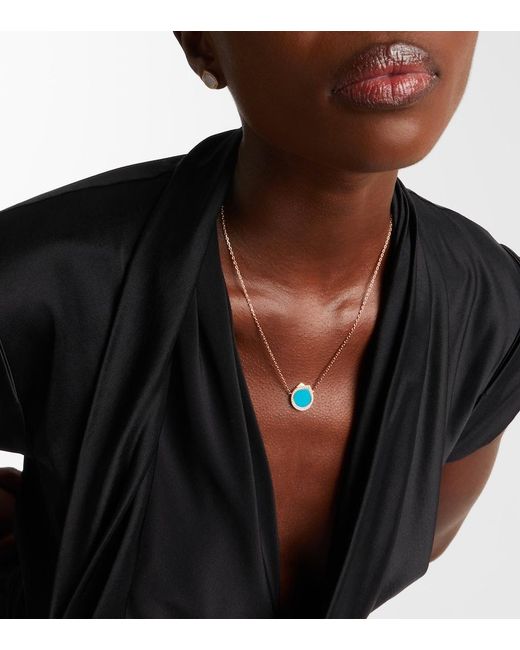 Repossi Blue Antifer 18Kt Rose Pendant Necklace With And Diamonds