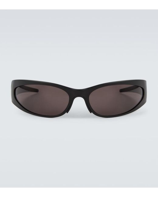 Balenciaga Brown Oval Sunglasses for men