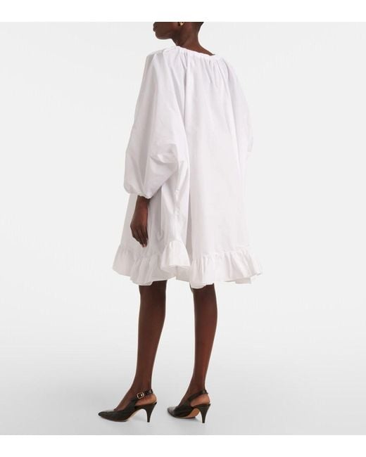 Patou White Ruffled Minidress