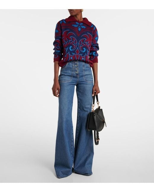Etro Black Small Leather Tote Bag