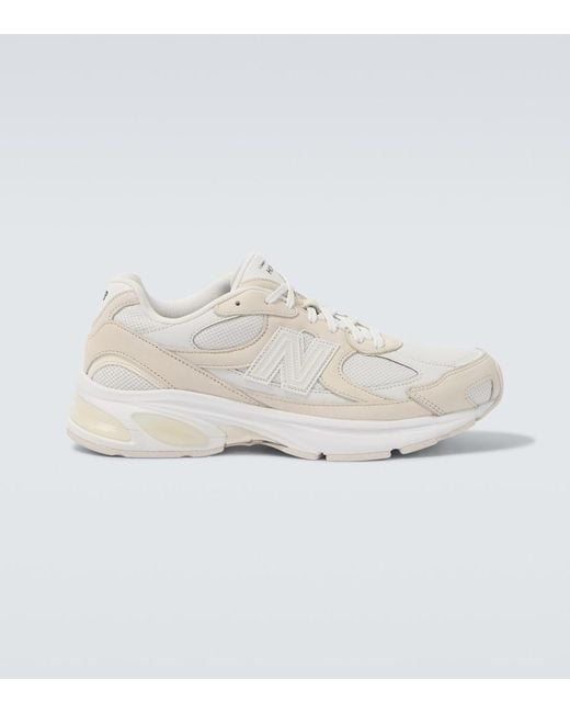 Comme des Garçons White X New Balance 2010 Leather-Trimmed Sneakers for men