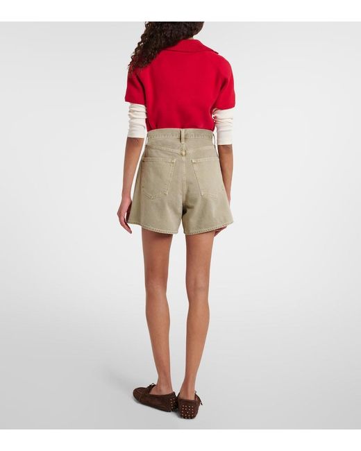 Agolde Natural Rhoda High-Rise Denim Shorts