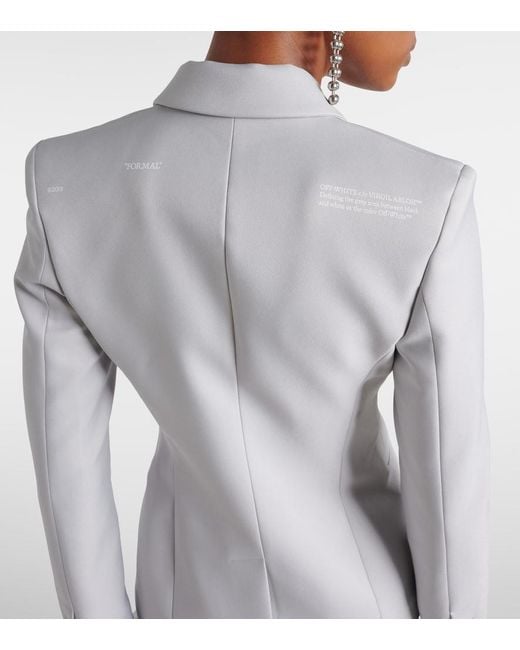 Off-White c/o Virgil Abloh Gray Blazer Corporate
