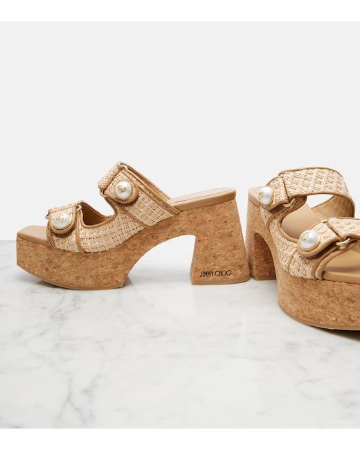 Jimmy Choo Brown Sandalen Fayence 95 Aus Leder