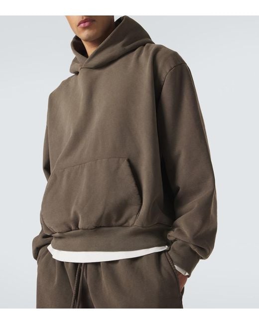 Fear Of God Brown Cotton Jersey Hoodie for men