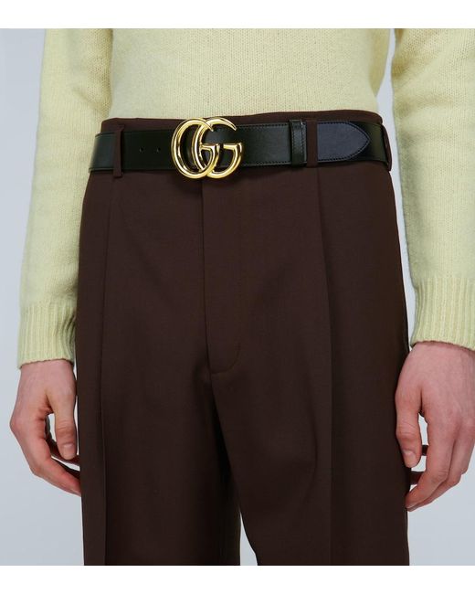 Gucci Black Gg Marmont Leather Belt for men