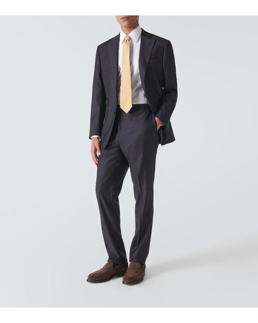 Thom Sweeney Blue Weighhouse Wool Suit for men