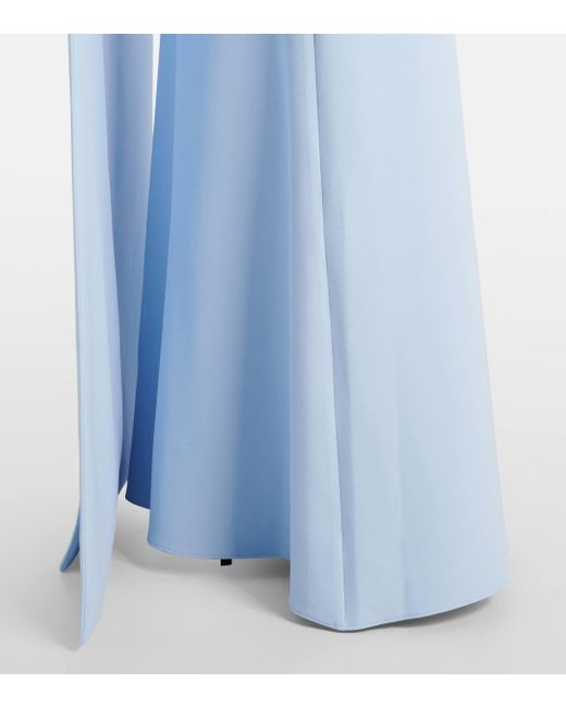 Safiyaa Blue Ginko Caped Gown