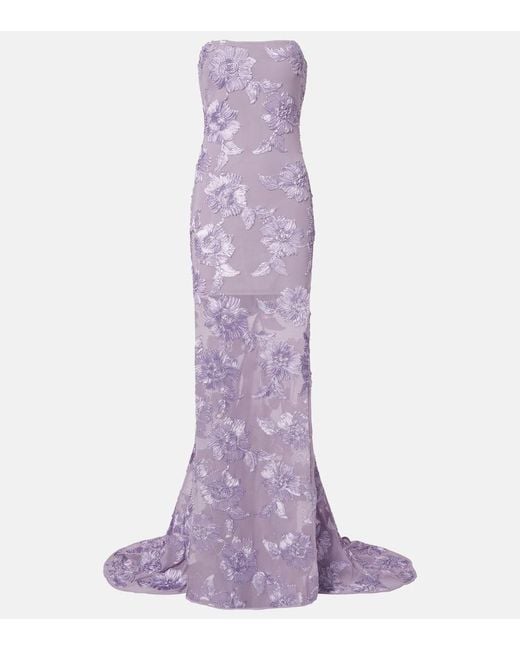 ROTATE BIRGER CHRISTENSEN Purple Maxikleid