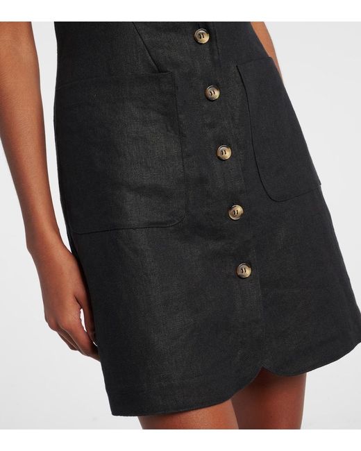 Posse Black Emma Linen Minidress
