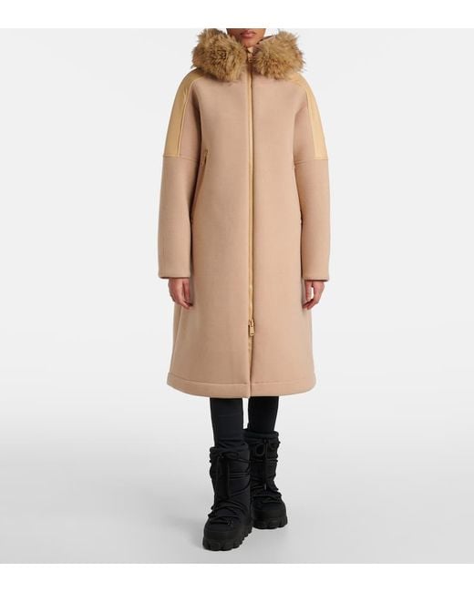Goldbergh Natural Ember Faux Fur-Trimmed Coat