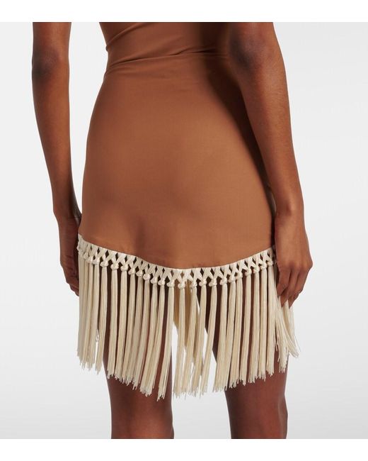 Taller Marmo Brown Yacare Swimsuit And Beach Cover-Up Set