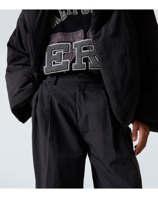 ERL Black Pleated Wide-Leg Pants for men