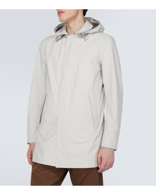 Herno White Laminar Raincoat for men