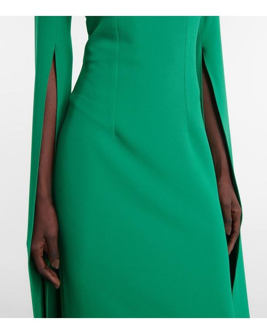Safiyaa Green Crepe Gown