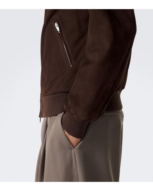 Arma Brown Didier Suede Bomber Jacket for men