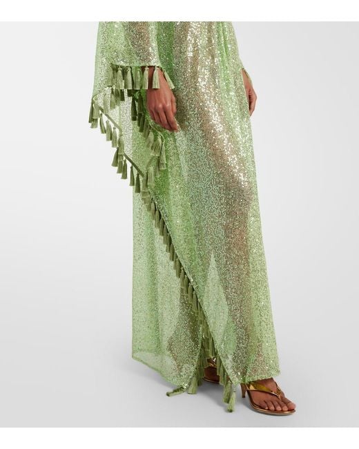‎Taller Marmo Green Absolutely Ooo Embellished Kaftan