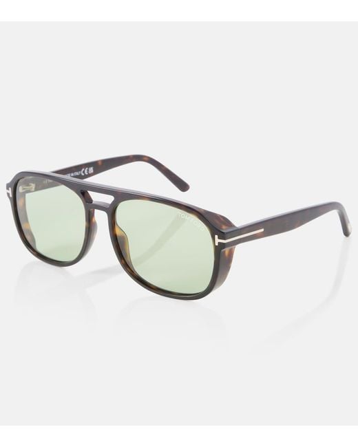 Tom Ford Brown Rosco Aviator Sunglasses
