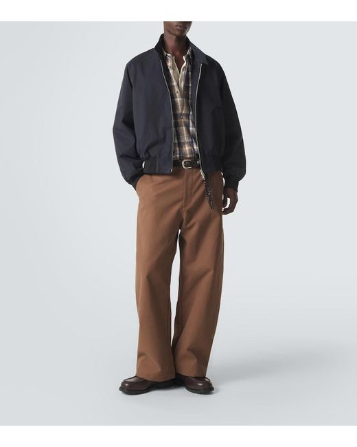 Studio Nicholson Blue Over Cotton-Blend Bomber Jacket for men