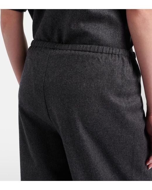 Asceno Blue Austin Wool And Cashmere Wide-Leg Pants