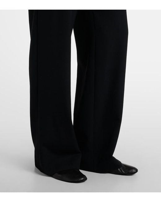 The Row Black Roger Wool Gabardine Pants