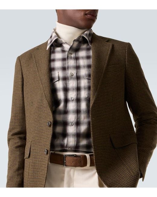 Ralph Lauren Green Cashmere And Wool Twill Coat for men
