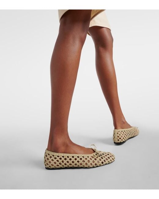 Le Monde Beryl Natural Regency Leather Ballet Flats
