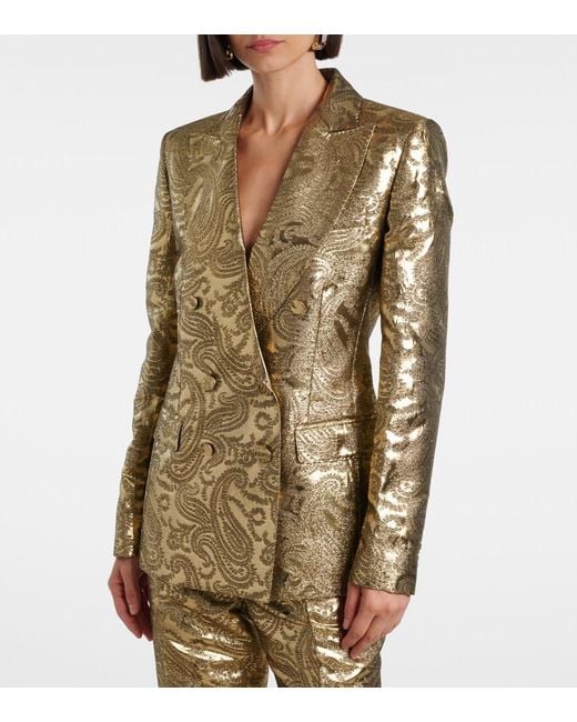 Etro Natural Paisley Brocade Blazer