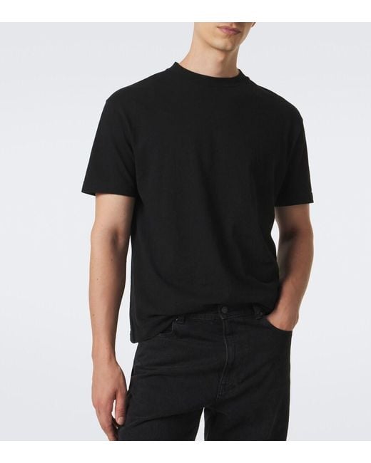 The Row Black Madoc Cotton Jersey T-Shirt for men