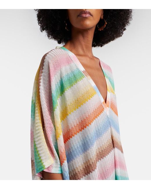 Missoni White Zigzag Knitted Beach Cover-Up