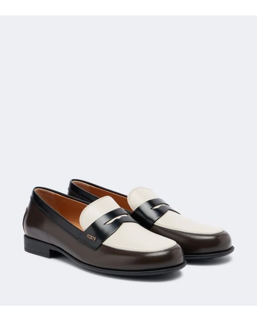 Tod's Multicolor Leather Penny Loafers