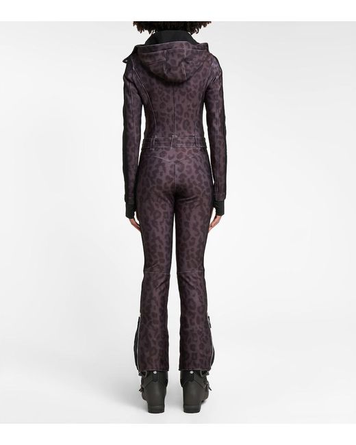 Jet Set Gray Magic Ghoster Leopard-Print Ski Suit