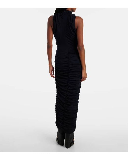 Balmain Blue Robe Aus Wolle