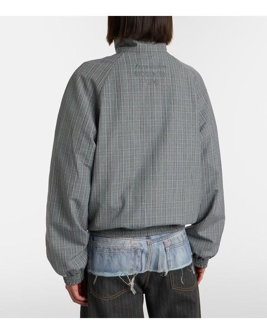 Acne Gray Checked Technical Jacket