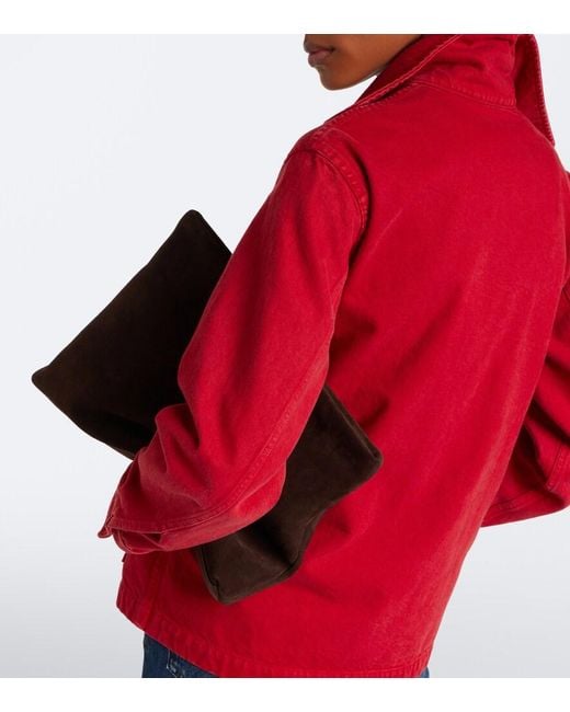 Nili Lotan Brown Jerry Suede Clutch