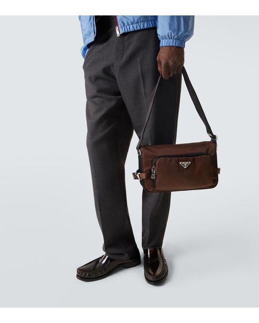 Prada Brown Re-Nylon Shoulder Bag for men