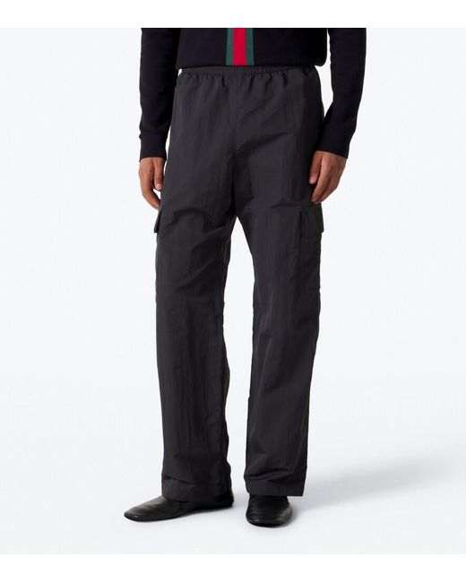 Gucci Blue Technical Cargo Pants for men