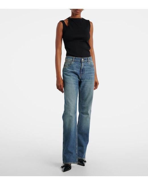 Coperni Blue Mid-Rise Straight Jeans