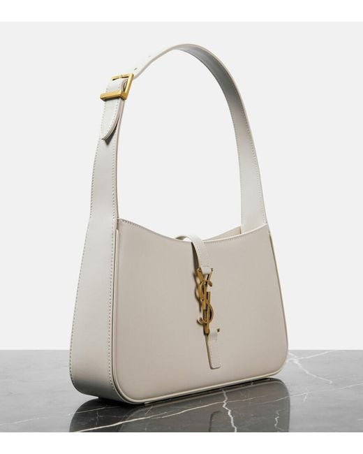 Saint Laurent White Le 5 À 7 Mini Leather Shoulder Bag