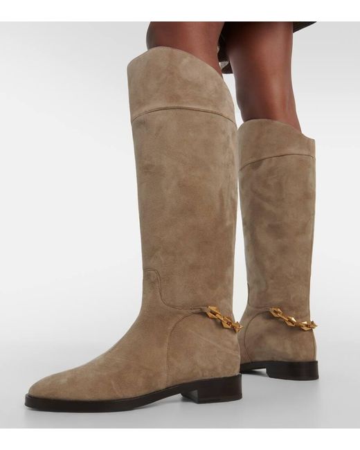 Jimmy Choo Brown Nell Suede Knee-high Boots